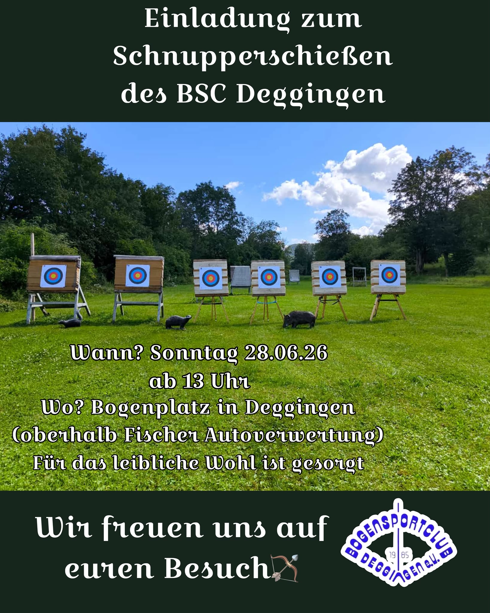 Flyer einladung zum Schnupperschießen